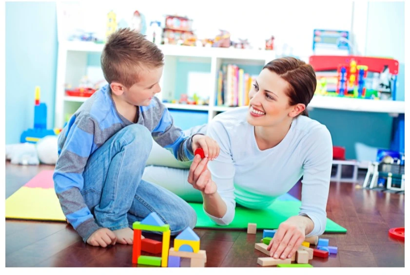 Child engaging in play to support speech, language, and communication development at Talkbox Children’s Clinic